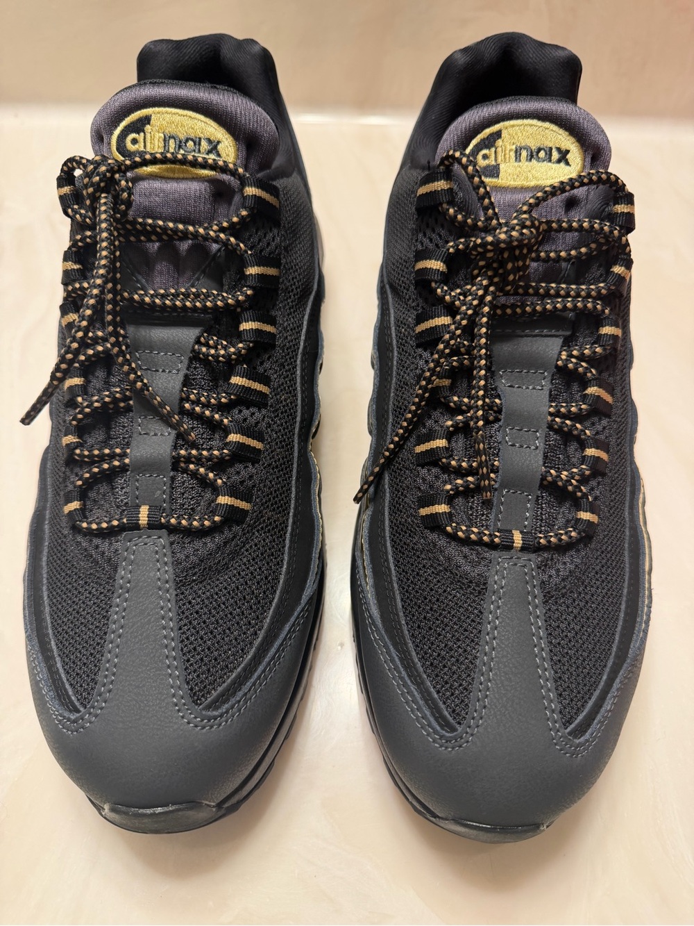 Nike Men’s Black and Gold Air Max Sneakers